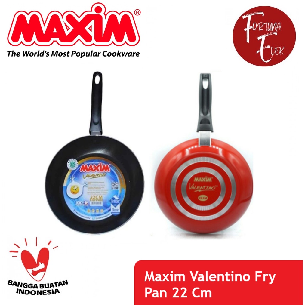 Maxim Valentino Fry Pan Penggorengan Teflon 22Cm