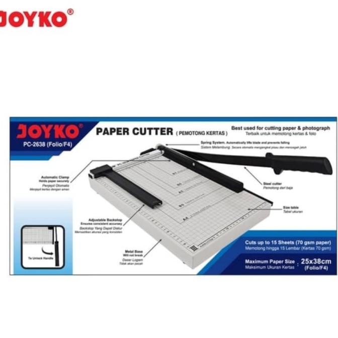 

Alat Pemotong Kertas F4 JOYKO PC2638 F4/Paper Cutting F4 JOYKO Cutter