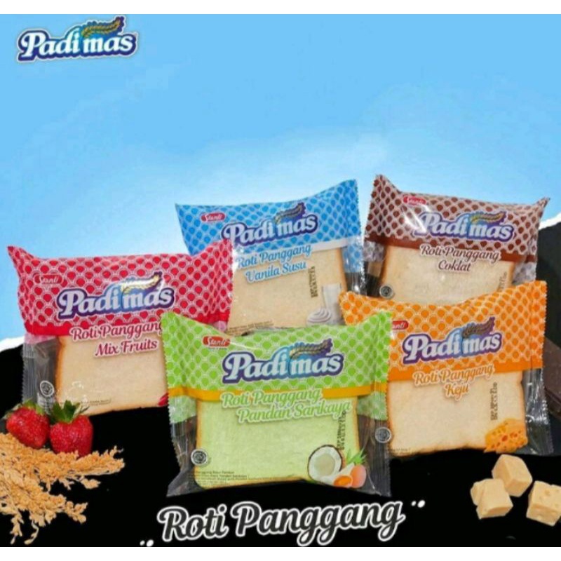 Roti panggang PadiMas 1dus isi 60 pcs mix rasa