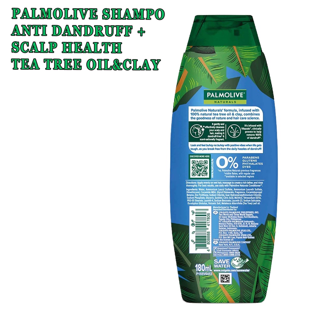 Anti Dandruff* Palmolive Shampo* Tea Tree Oil* Scalp Health*180ml