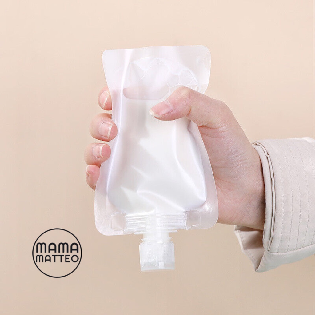 Pouch Cairan Travel Refill / Botol Tempat Wadah Kemasan Kosong Liquid Shampo Sabun Body Lotion Isi Ulang Bahan Plastik 30ml 50ml 100ml