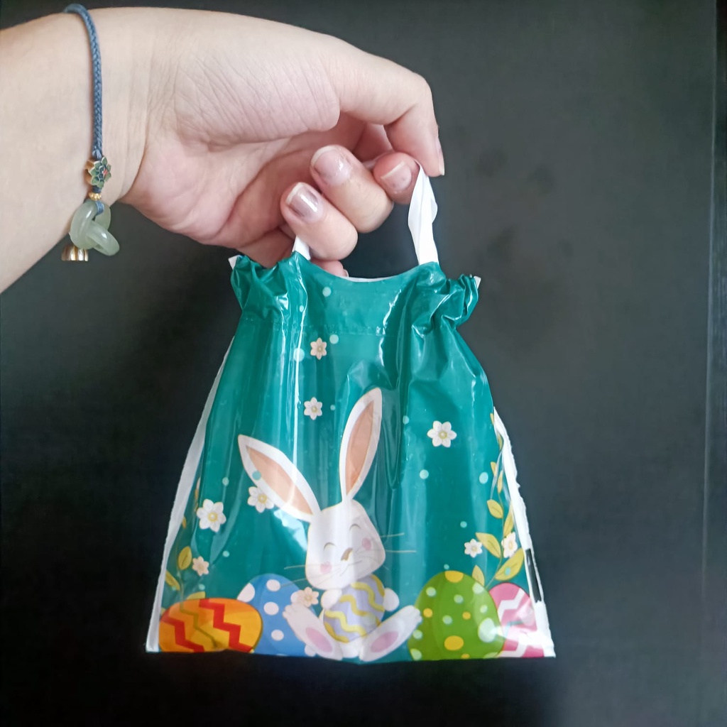 [ORGM] *PASKAH* Kantong Plastik Parcel PASKAH KELINCI Natal Xmas Santa Ginger Goodie Bags Kantong Permen Souvenir