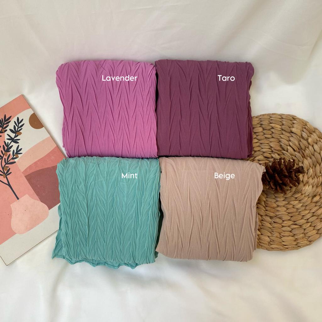 Pashmina Full Plisket Padi / Pashmina Pleats Zafron Padi