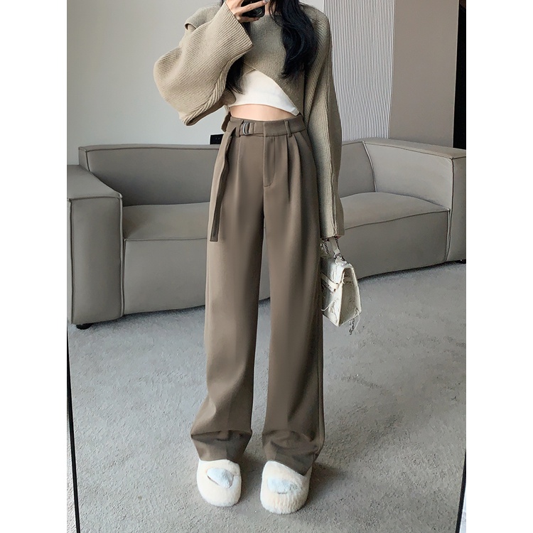 Celana Kulot Highwaist Wanita Terbaru Kekinian Celana Panjang Hitam Korean Style Pants Loose