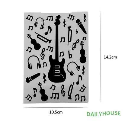 Guitar Instrument Embossing Folder