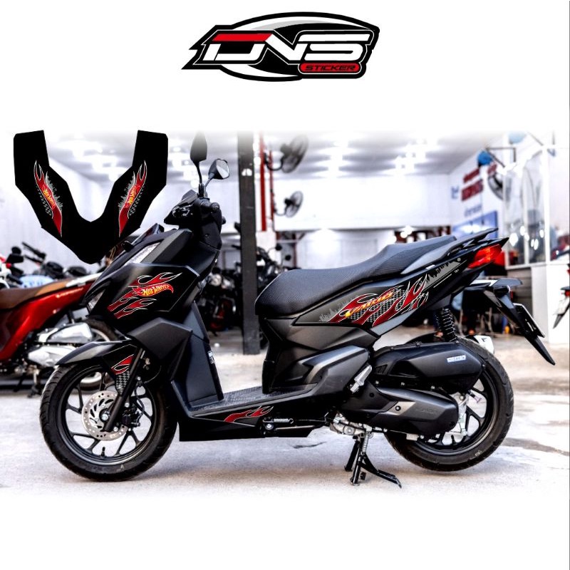 STRIPING STIKER VARIO 160 TRANSPARAN MOTIF HOTWHEELS LIVERY