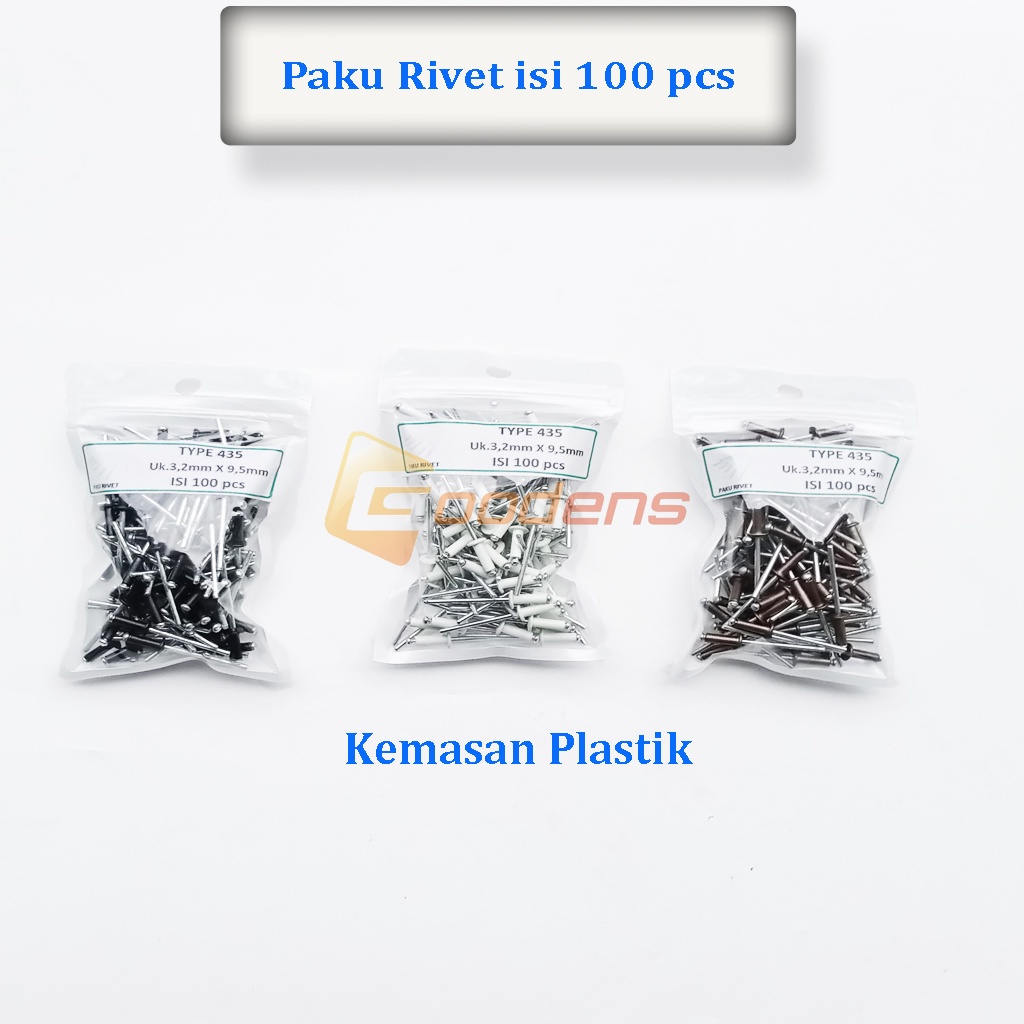 Paku Rivet Paku Keling 435 Warna isi 100 pcs