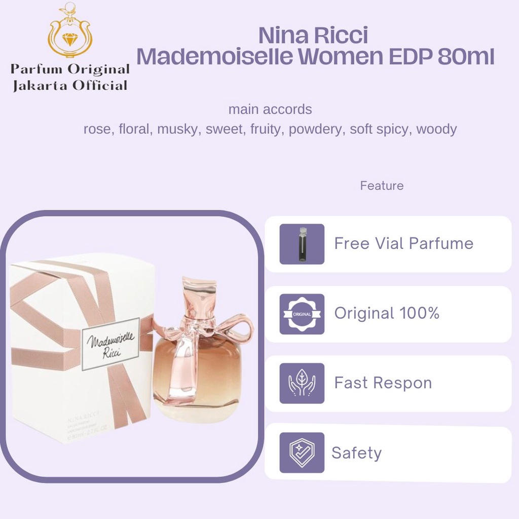 Parfum Parfume Perfume Asli Perawatan Kecantikan Original Import Branded Wanita Perempuan Cewek Nina