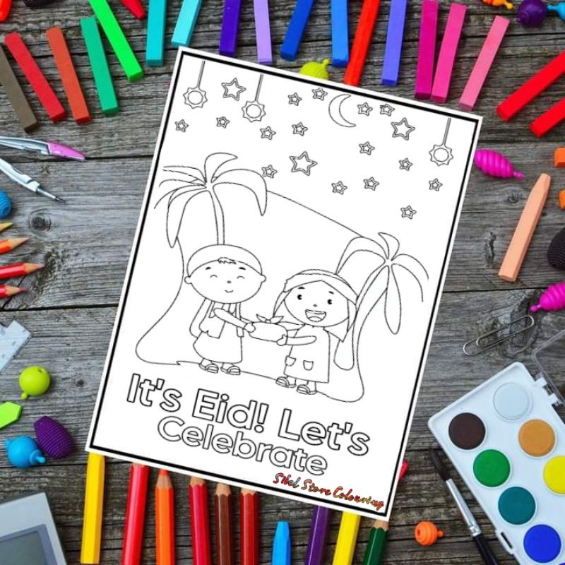 

Kertas Mewarnai Gambar Anak Tema Hari Raya Idul Fitri / Kertas Gambar (10 Lembar Gambar)