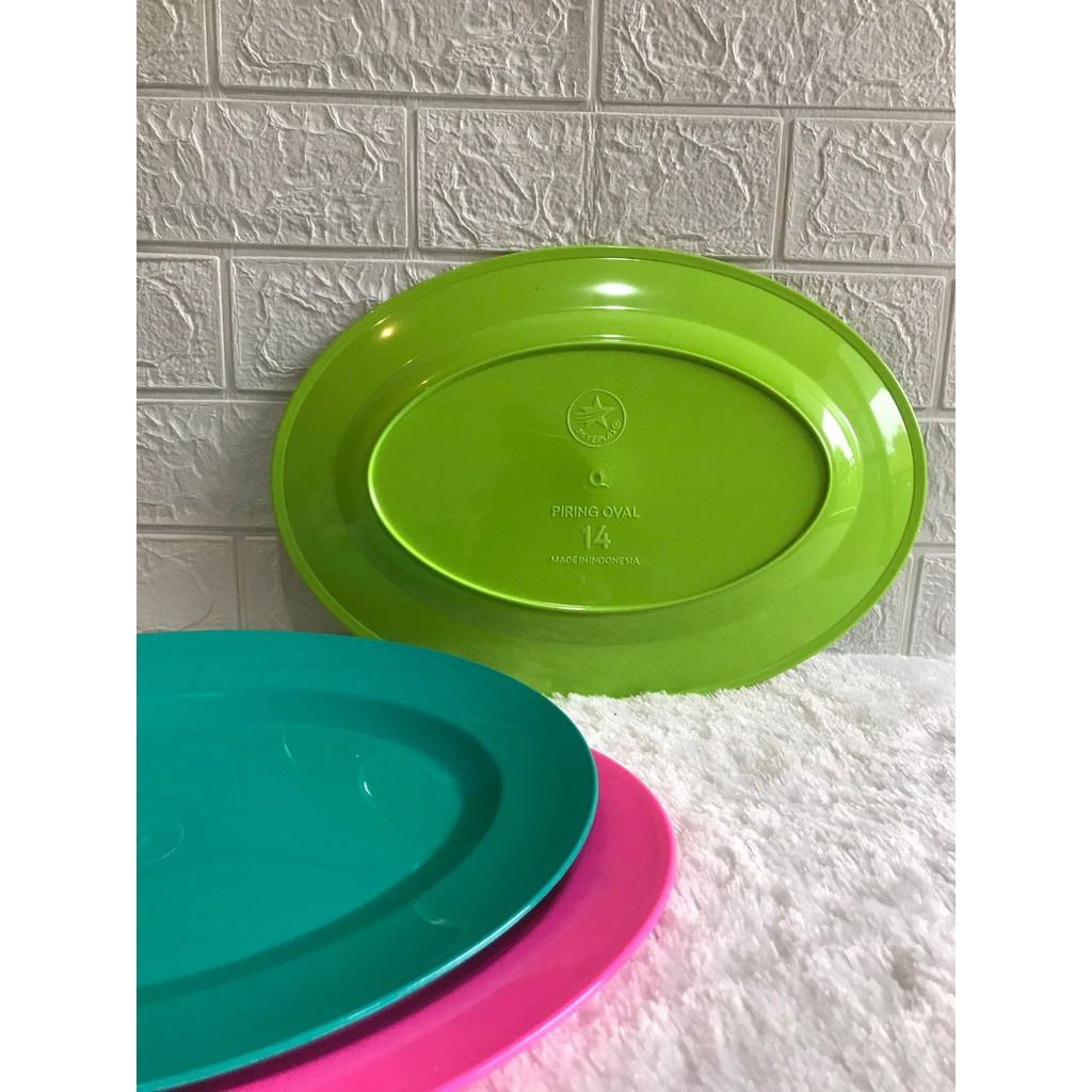 piring oval 14 camel/piring plastik