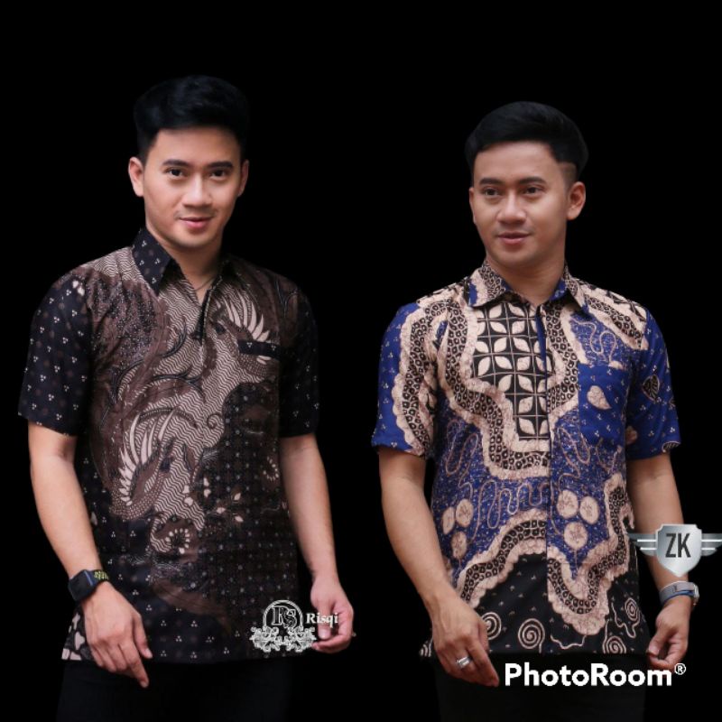 (cod)BAJU BATIK PRIA ABADI BATIK KEMEJA BATIK PRIA LENGAN PENDEK