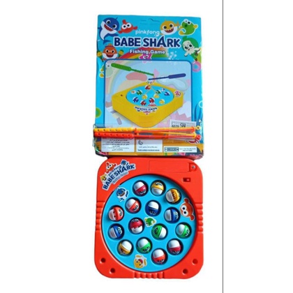 MAINAN ANAK PANCINGAN IKAN BATERAI BABY SHARK GAME/FISHING GAME