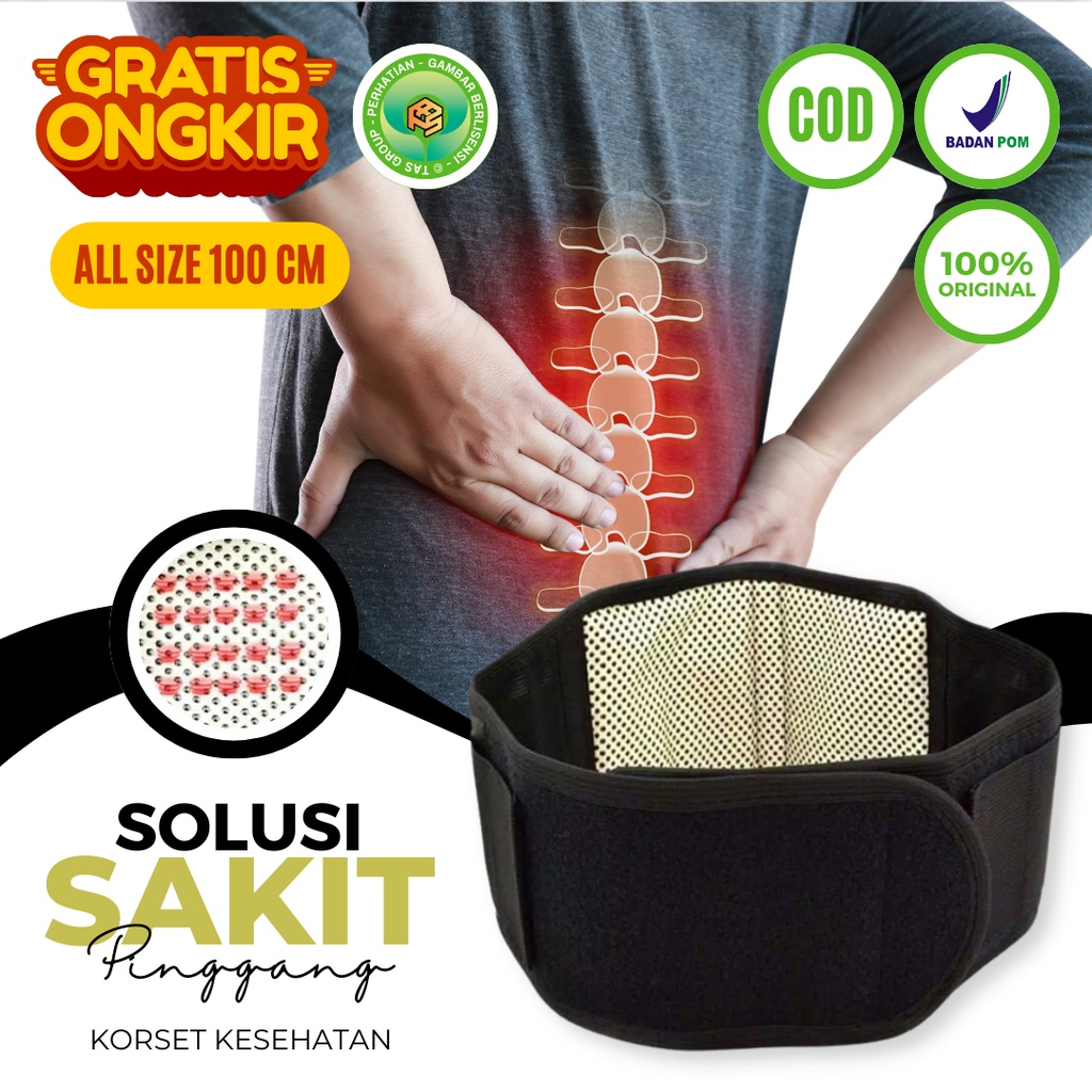 Sabuk Terapi Pinggang Magnetic / Syaraf Kejepit Pinggang / Sakit Pinggang Dan Syaraf Kejepit