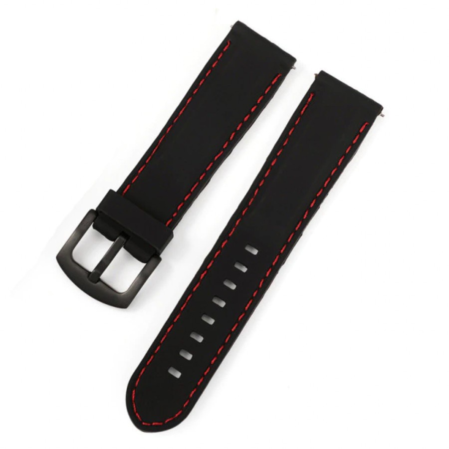 LLK Tali Jam Garmin Forerunner 265S 42mm - Strap 18mm Silikon Dengan Jahitan Asli