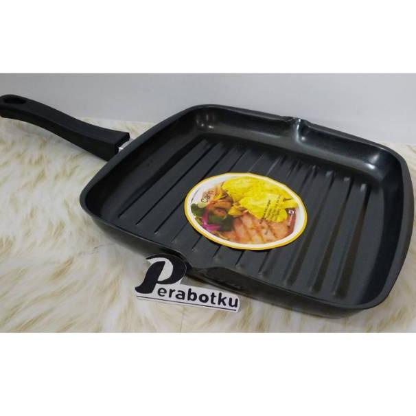 NEW STOCK Square Griddle Carin Teflon Wajan Pemanggang Gagang Anti Lengket