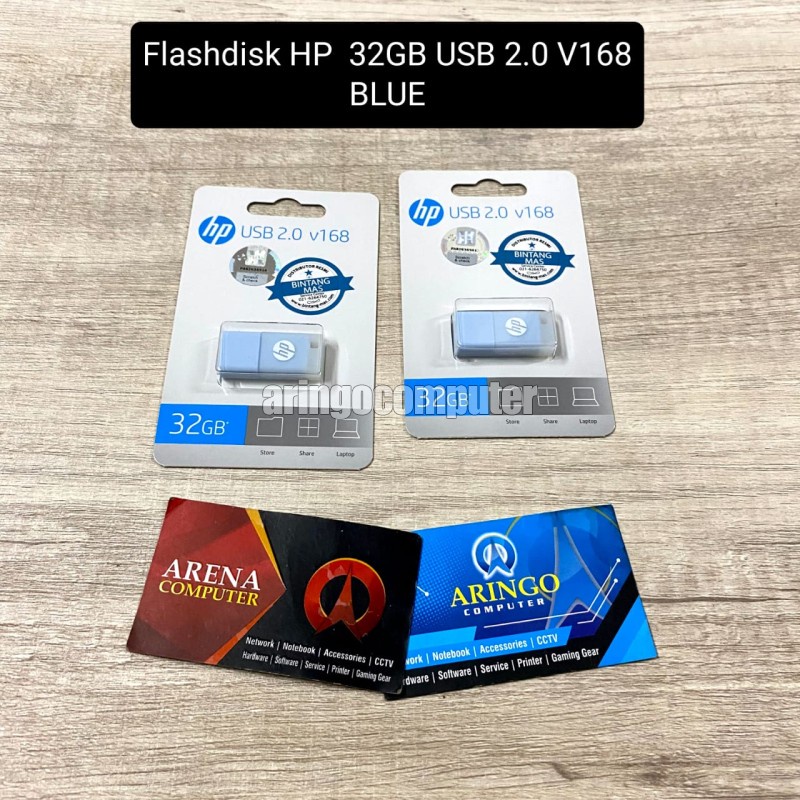 Flashdisk HP 32GB USB 2.0 V168 BLUE