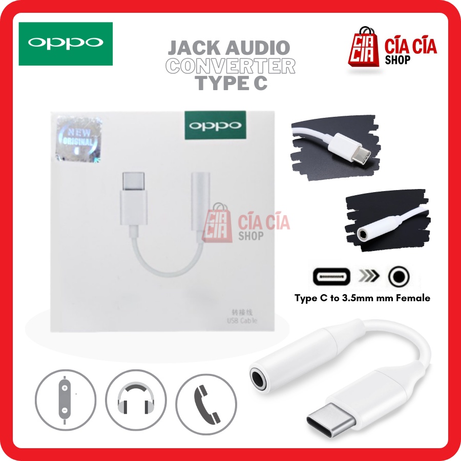 converter audio oppo type C to jack 3.5mm / converter oppo type C