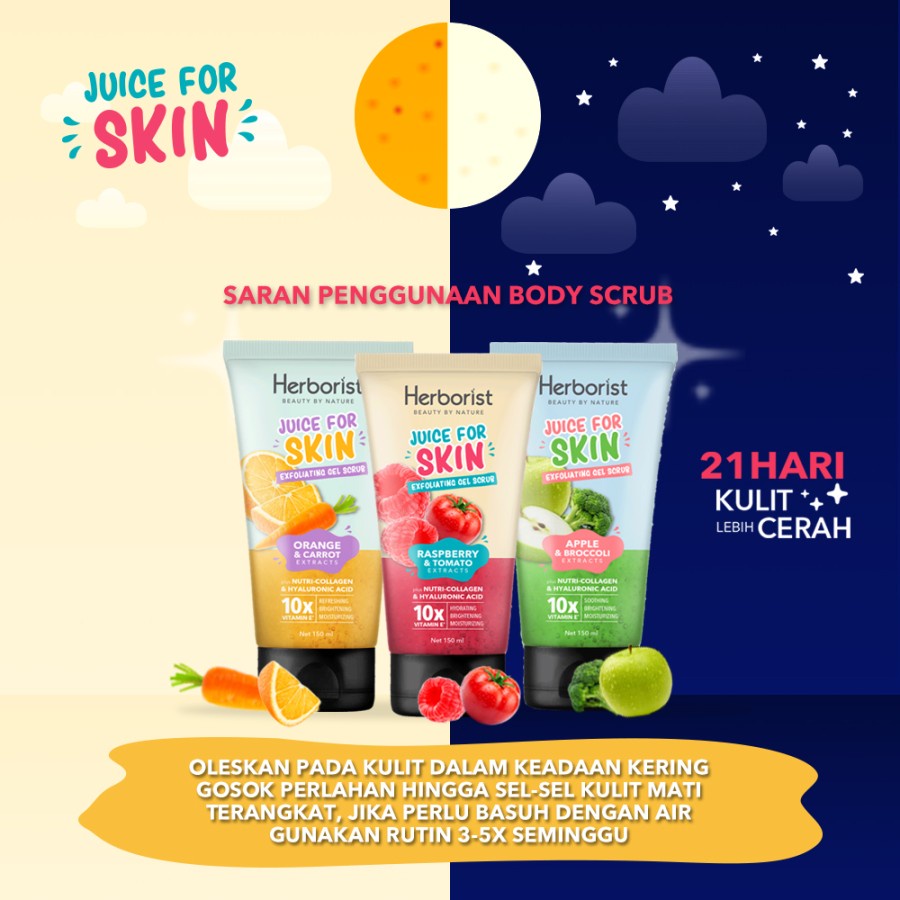 Herborist Juice For Skin Exfloating Gel Scrub 150 ml