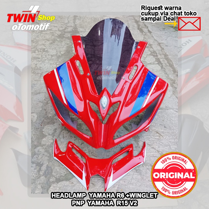 HEADLAMP  YAMAHA R6 + WINGLET PNP  YAMAHA  R15V2, TOPENG R15V2, HEADLAMP RA15V2