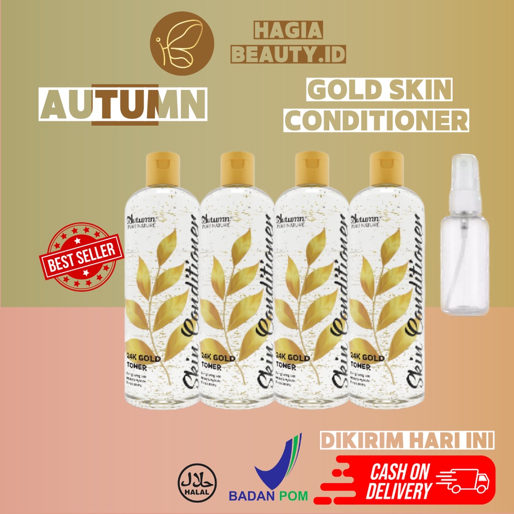 BISA COD - Autumn Toner Skin Conditioner 24K Gold 500ml