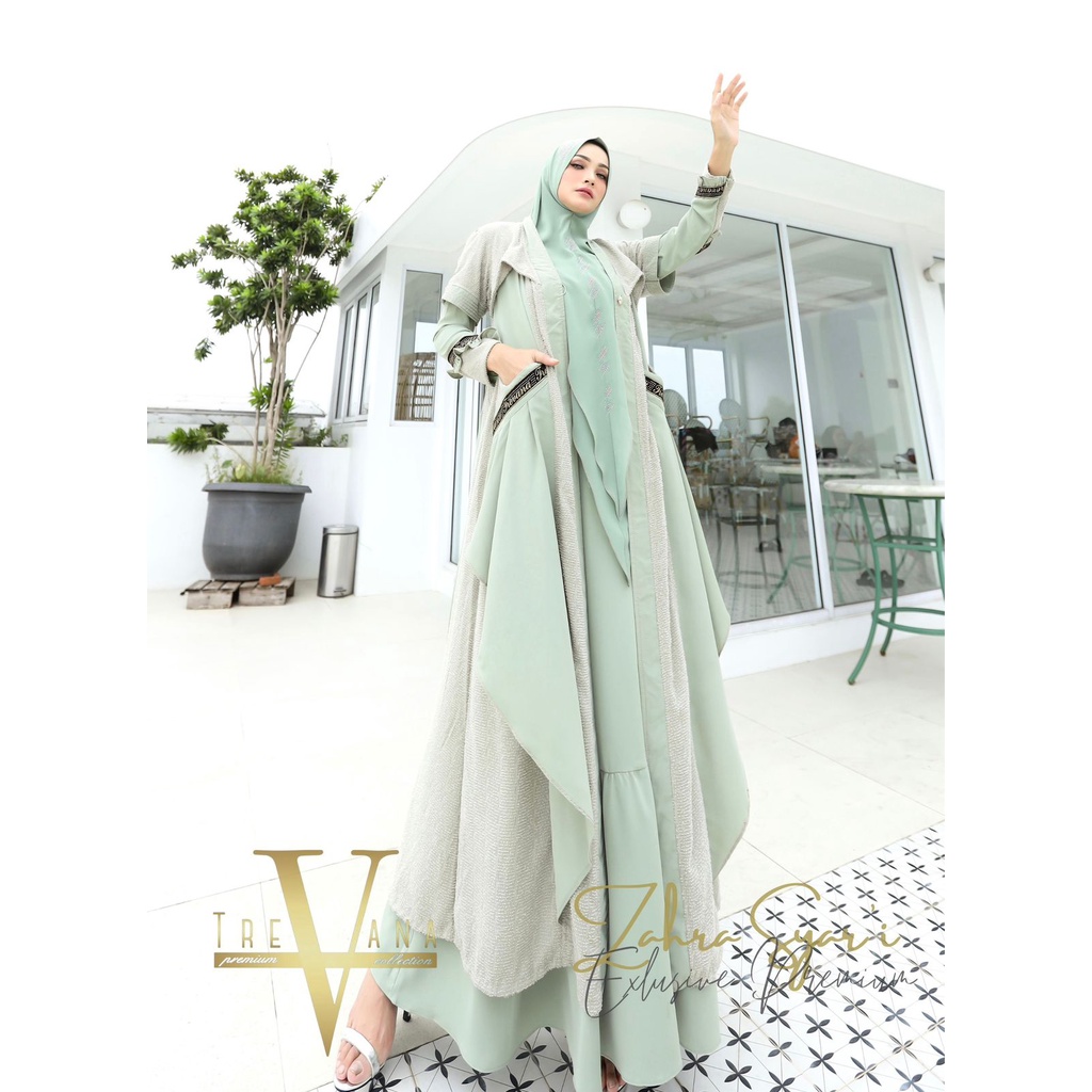 New Zahra Thania Dress Gamis Wanita Mewah Original by Trevana