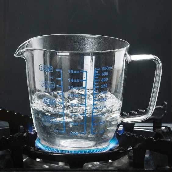 (BISA COD) FTIHSHP DROHOEY Gelas Teko Milk Jug Latte Art Borosilicate Flat Lid - ZM0080