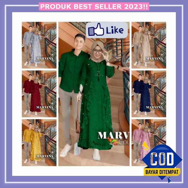 Hijab Sisters Salman Alana Couple Sarimbit Gamis Kurta Baju Muslim Ld 110 Cp Marvina Couple Marvina 