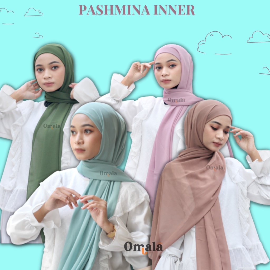 (OMALA) Pashmina Inner 2in1 - Hijab/Jilbab Pashmina - Jilbab Fashion - Jilbab Simple - Pashmina Simp