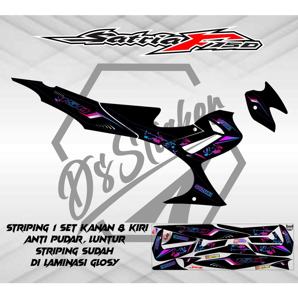STRIPING STICKER VARIASI SATRIA FU BARONG LAMA/CBU VARIASI