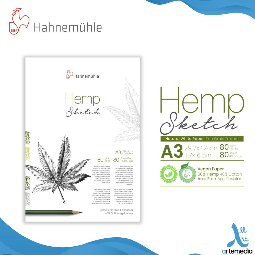 

Kertas Gambar Hahnemuhle Hemp Sketch A3 Drawing Paper Pad