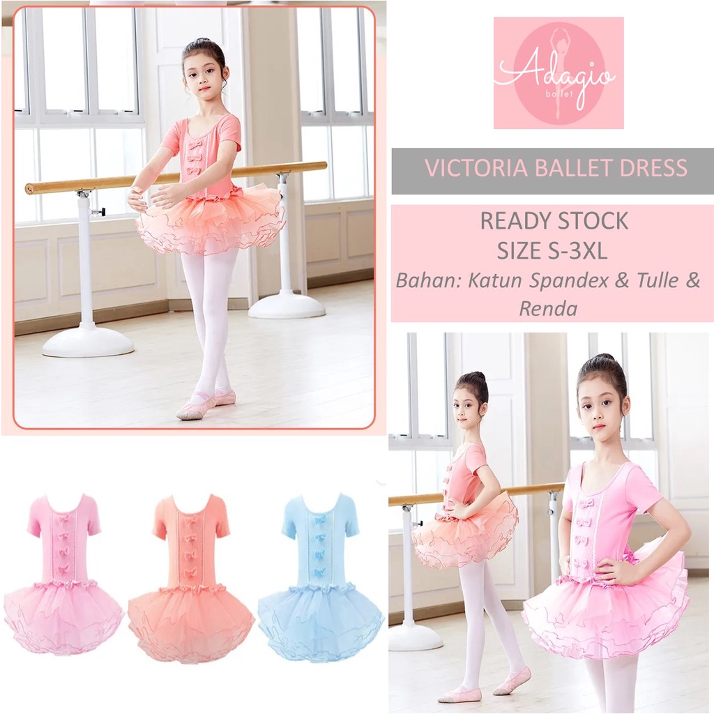 VICTORIA BALLET DRESS - BAJU BALET ANAK MURAH PITA RENDA PESTA KOSTUM PRINCESS COSTUME TULLE PREMIUM