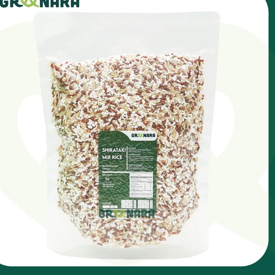 

❃ Shirataki Mix Rice 1Kg / Shirataki mix Beras Merah , Coklat Organik ◘