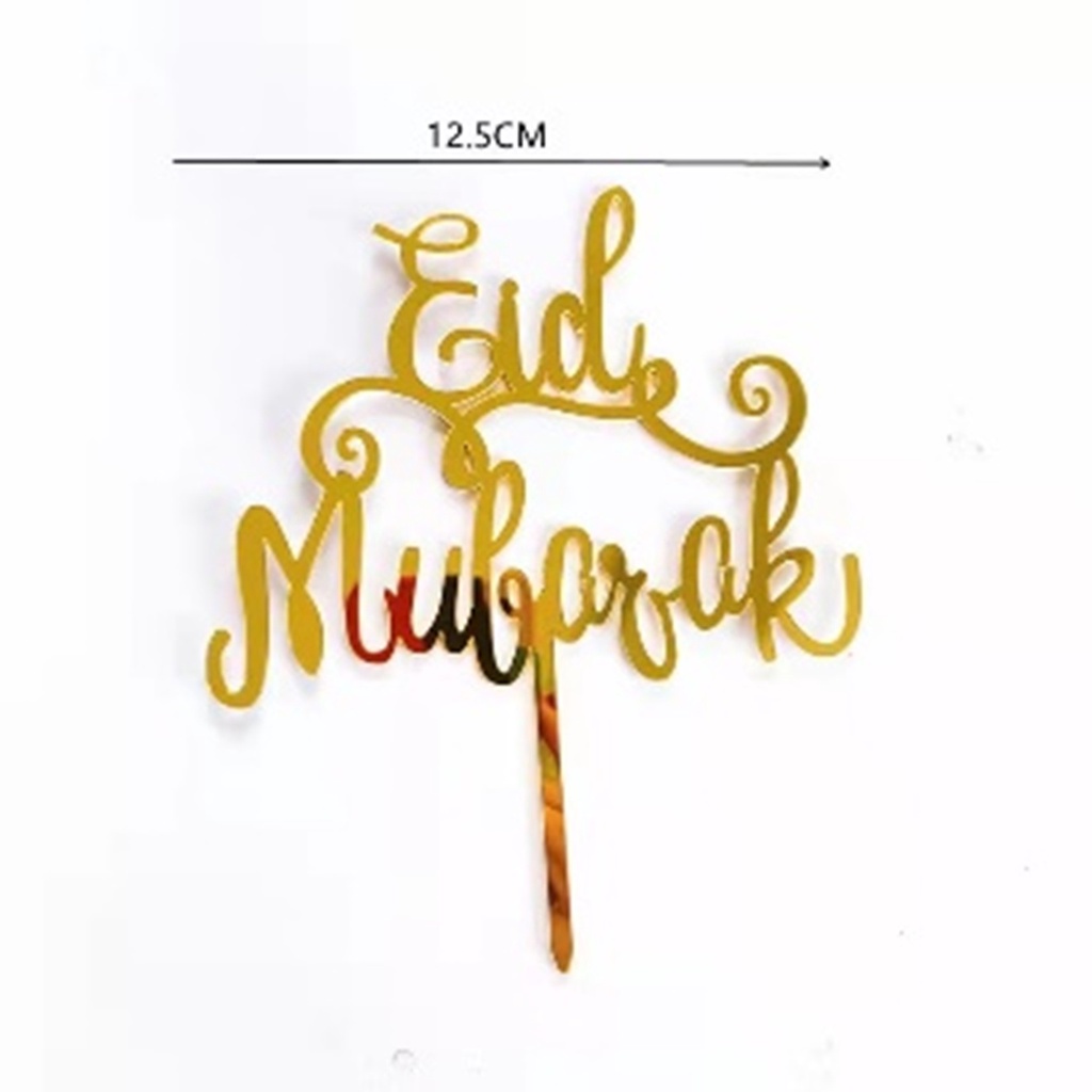 Toper Tusukan Topper Cake Tusuk Penghias Kue Idul Fitri Eid Mubarak