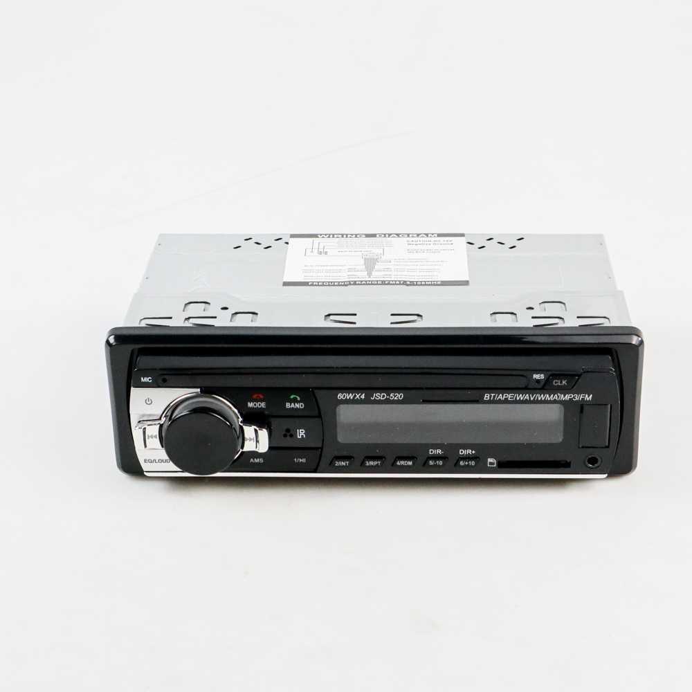 Tape Audio Mobil Multifungsi Bluetooth MP3 FM Radio 60 W x 4 12 Pin - JSD-520 - Black