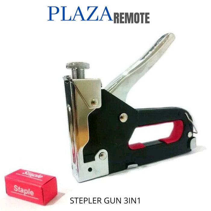 Terlaris Staples Stapler Gun 3 In 1 Staples 4 14 Mm Tembok Jok Motor Triplek Kayu 3In1