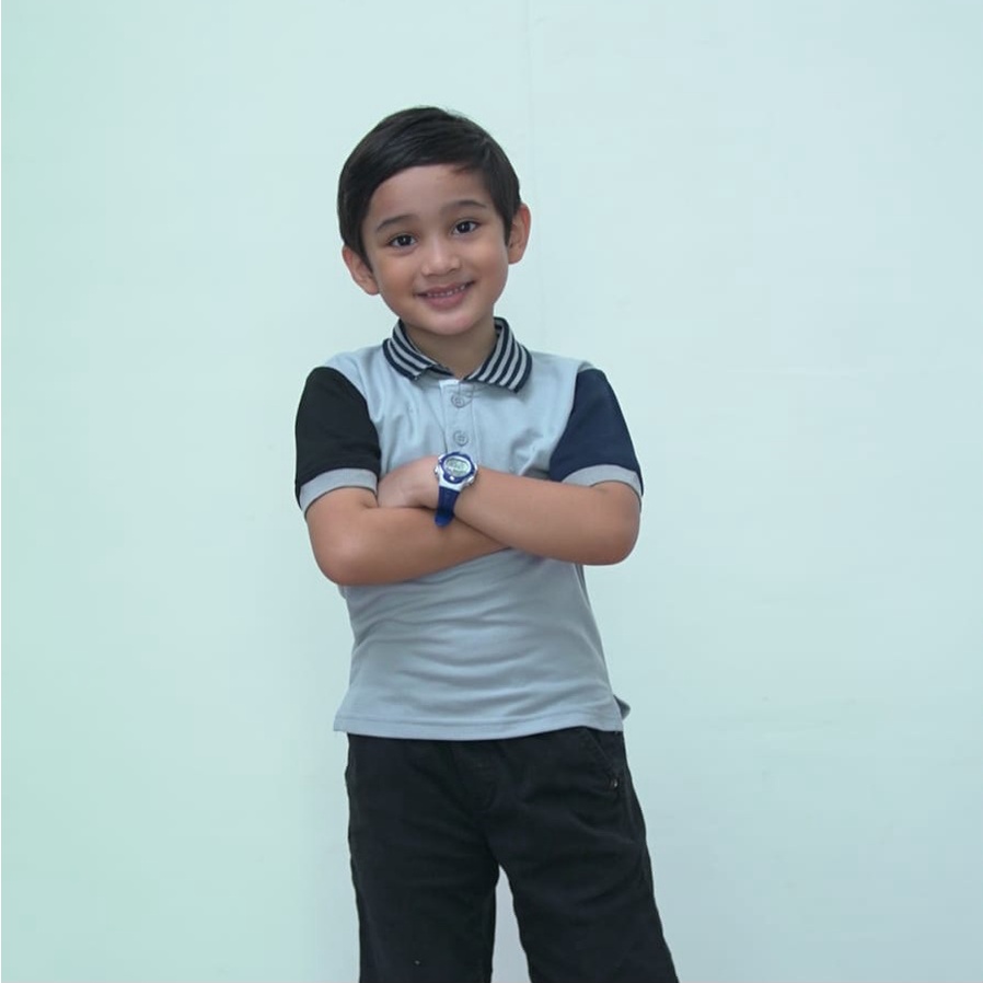 Anak - Polo Shirt Gray Lengan Hitam Navy - Lacoste - Jos Miracle Bandung - Miracle - JMB