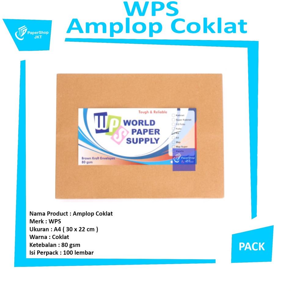 

✨MEN SALE✨ WPS - Amplop Coklat Ukuran A4 ( 30 x 22 cm ) - Pack 