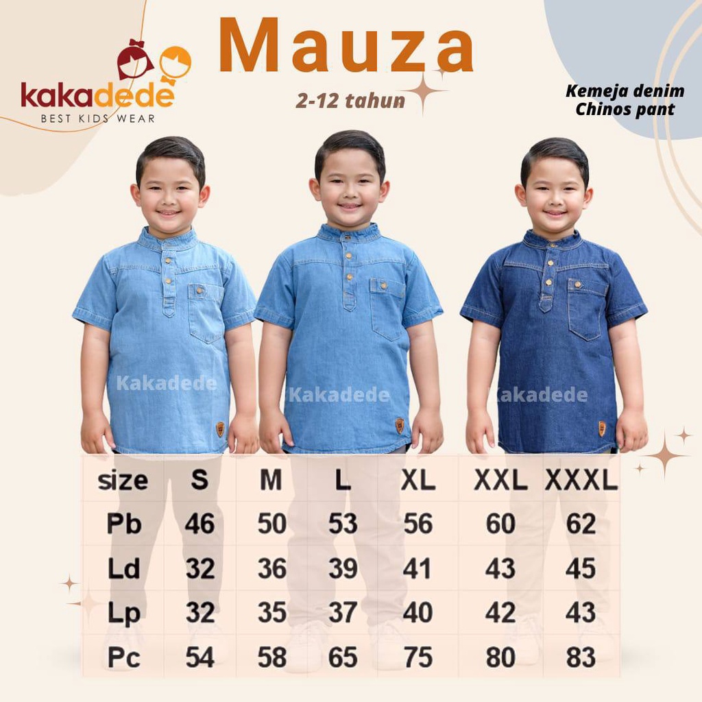 Setelan Mauza Denim Kurta by kakadede