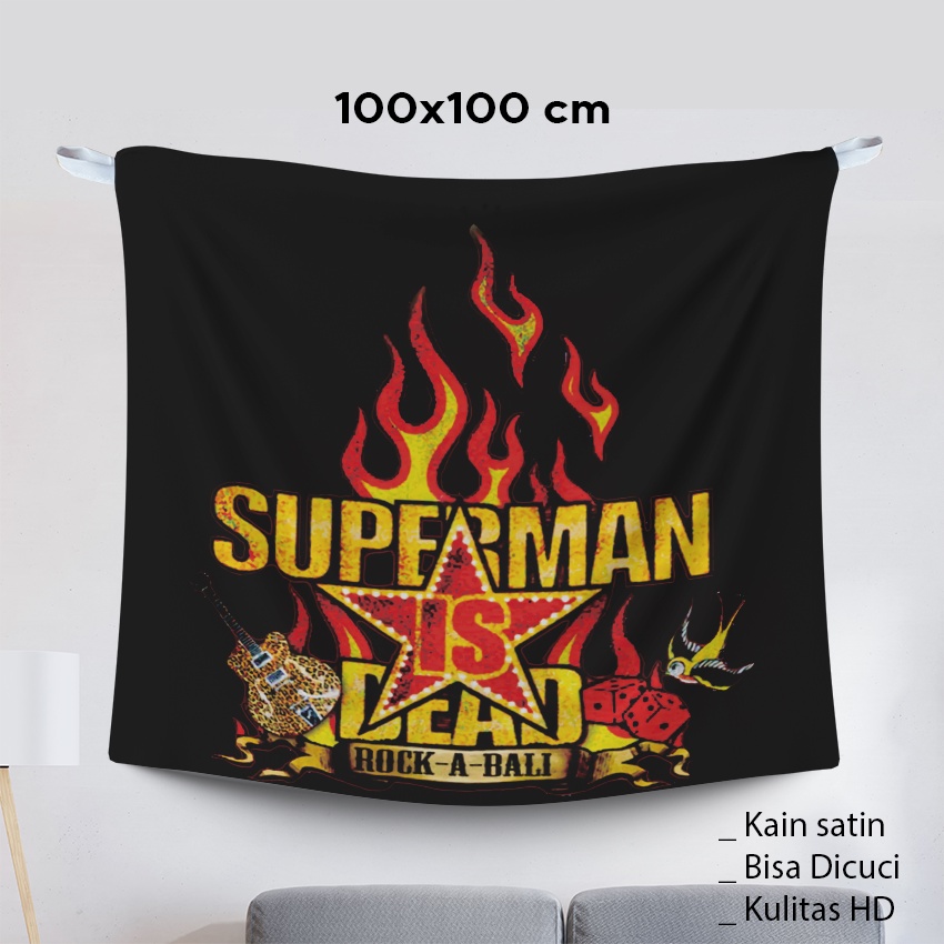 POSTER KAIN TAPESTRY BAND SUPERMAN IS DEAD LOGO JUMBO