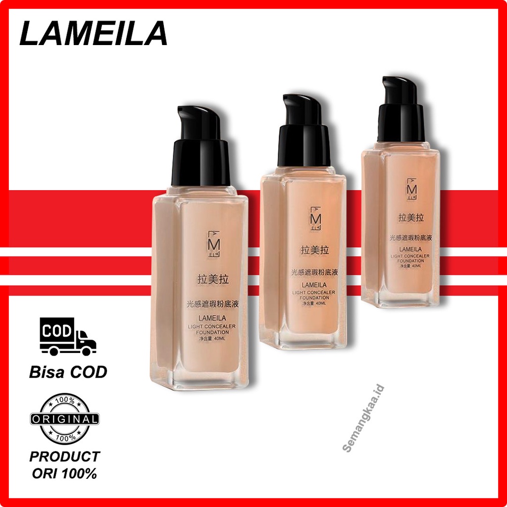 LAMEILA Light Concealer Cair Foundation Tahan Air LA049