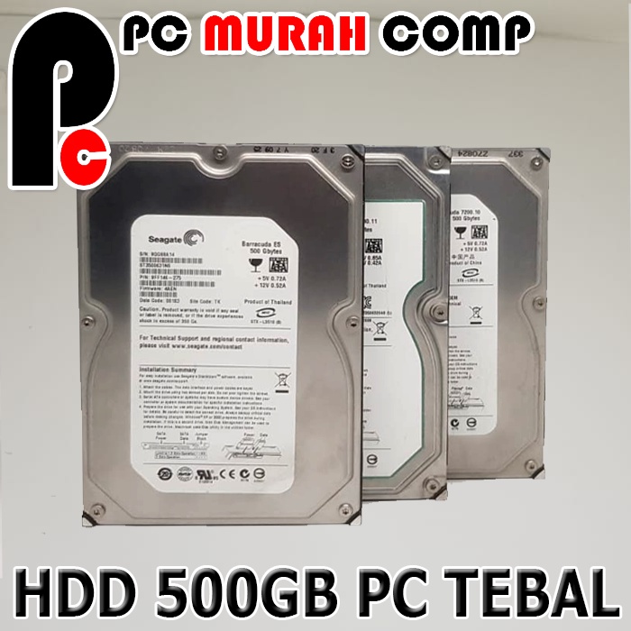 Hardisk Harddisk Hdd Internal PC 500GB 3.5&quot; SATA TEBAL