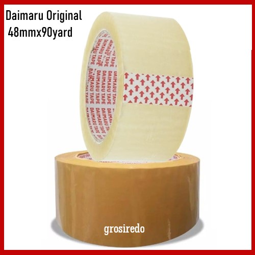 

Lakban warna coklat / Bening Daimaru 48mm x 90 yard Selotip Packing Original