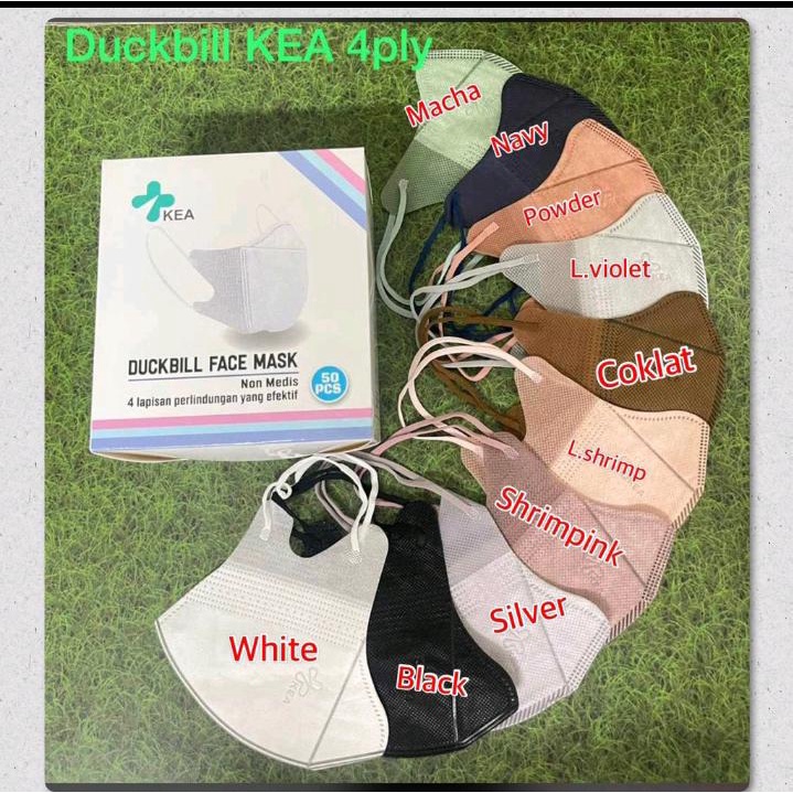 READY MASKER DUCKBILL MERK KEA, 3S MIX, CAREION CARE ION EDISI VINTAGE 3 PLY ISI 50 LBR PER BOX