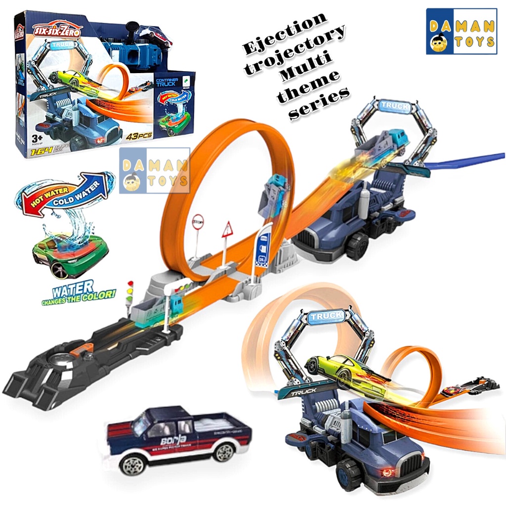 Track Racing Anak Edukasi Mainan Balap Mobil dengan Lintasan Diecast Seluncur Trek Playset