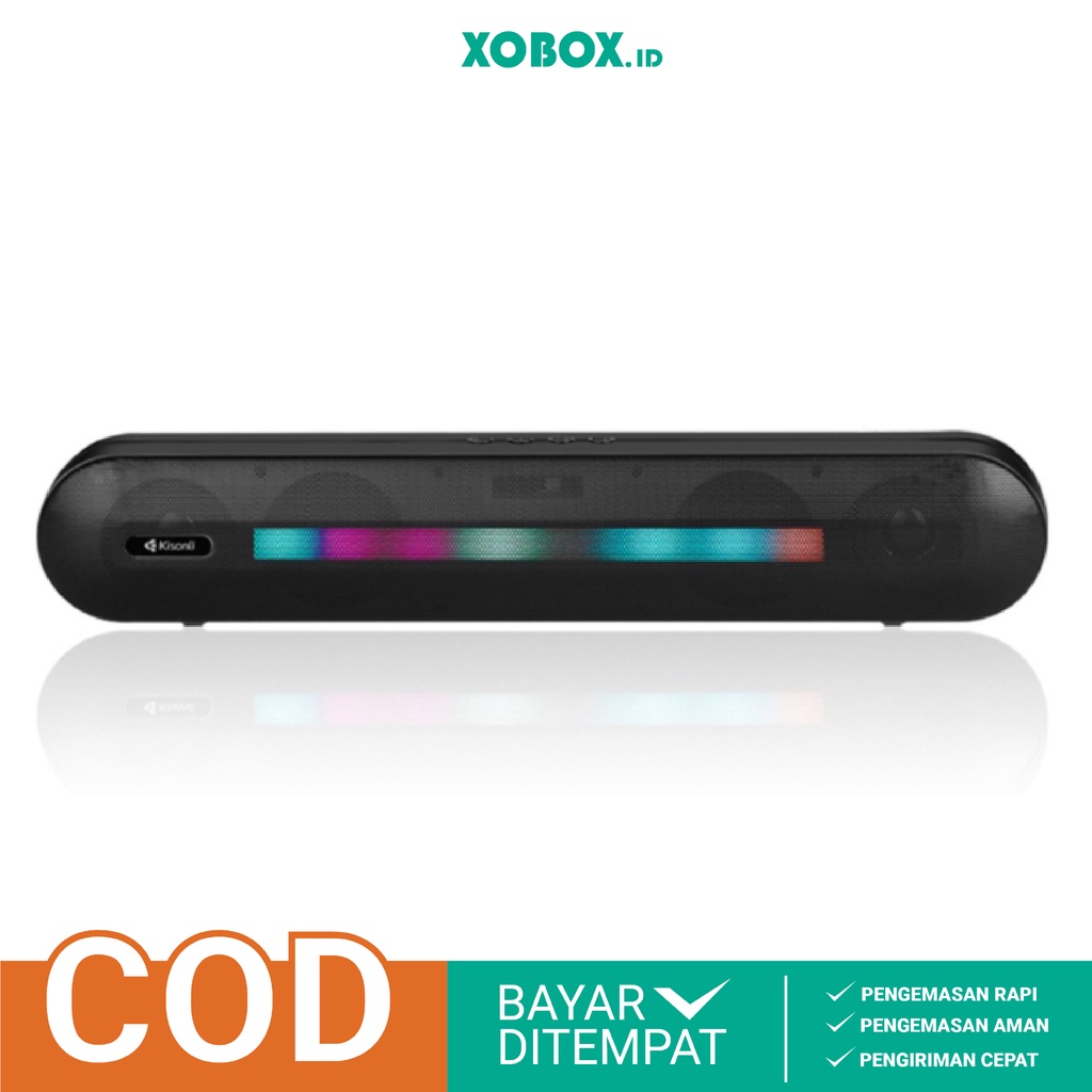 Speaker Bluetooth LED-911 Portable Mini Soundbar with RGB Lighting - XOBOX