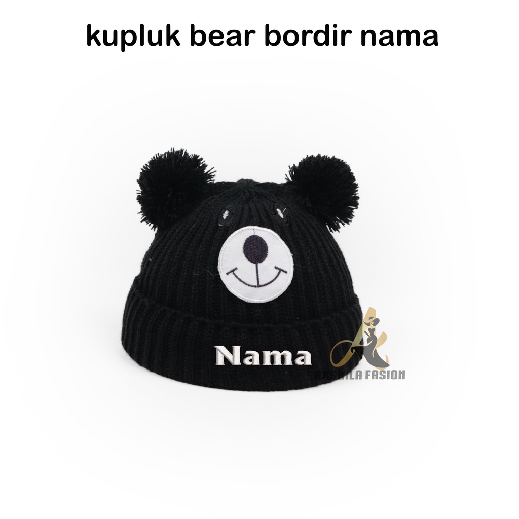 KUPLUK BORDIR BEAR GRATIS TAMBAH NAMA