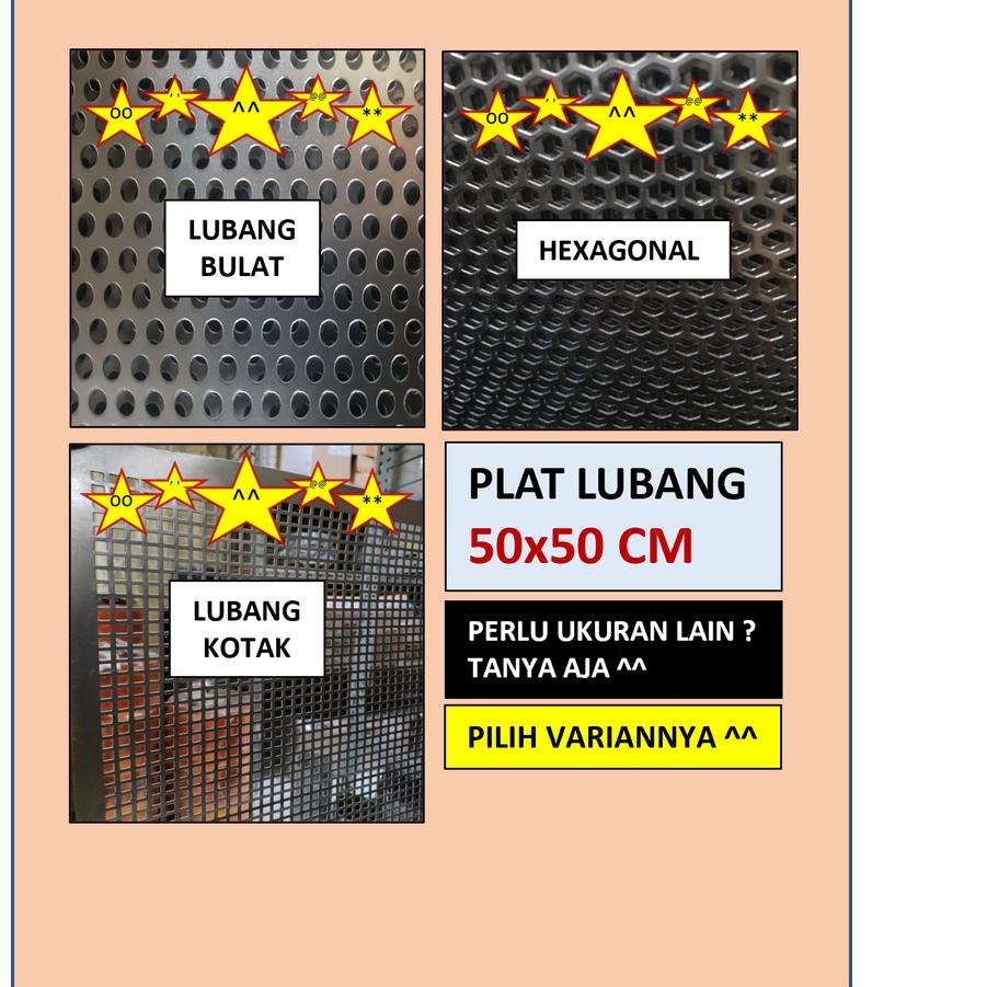 ♞ Plat 50x50 - Plat Besi Ram Speaker -  Ram Grill Plat Lubang ✯