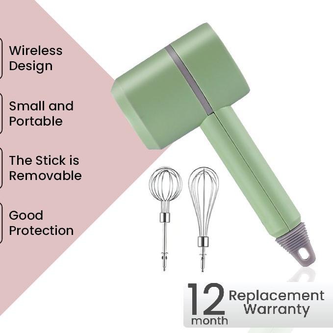 ♣ SOLO RIVER Hand Mixer Wireless Portbale Tanpa Kabel Blender Pengocok Telur ❁