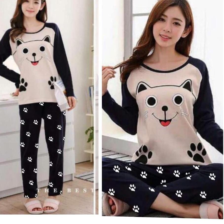 GROSIR damai fashion jakarta - baju setelan piyama PAW PAW wanita - konveksi baju termurah tanah aba