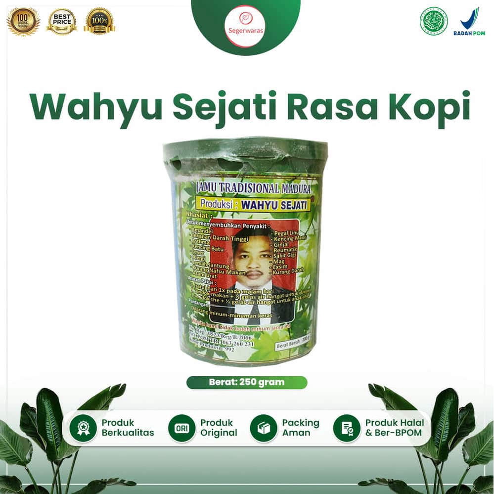 

☘️Segerwaras☘️ Jamu Ramuan Madura Asam Urat- Wahyu Sejati Kaleng Asli